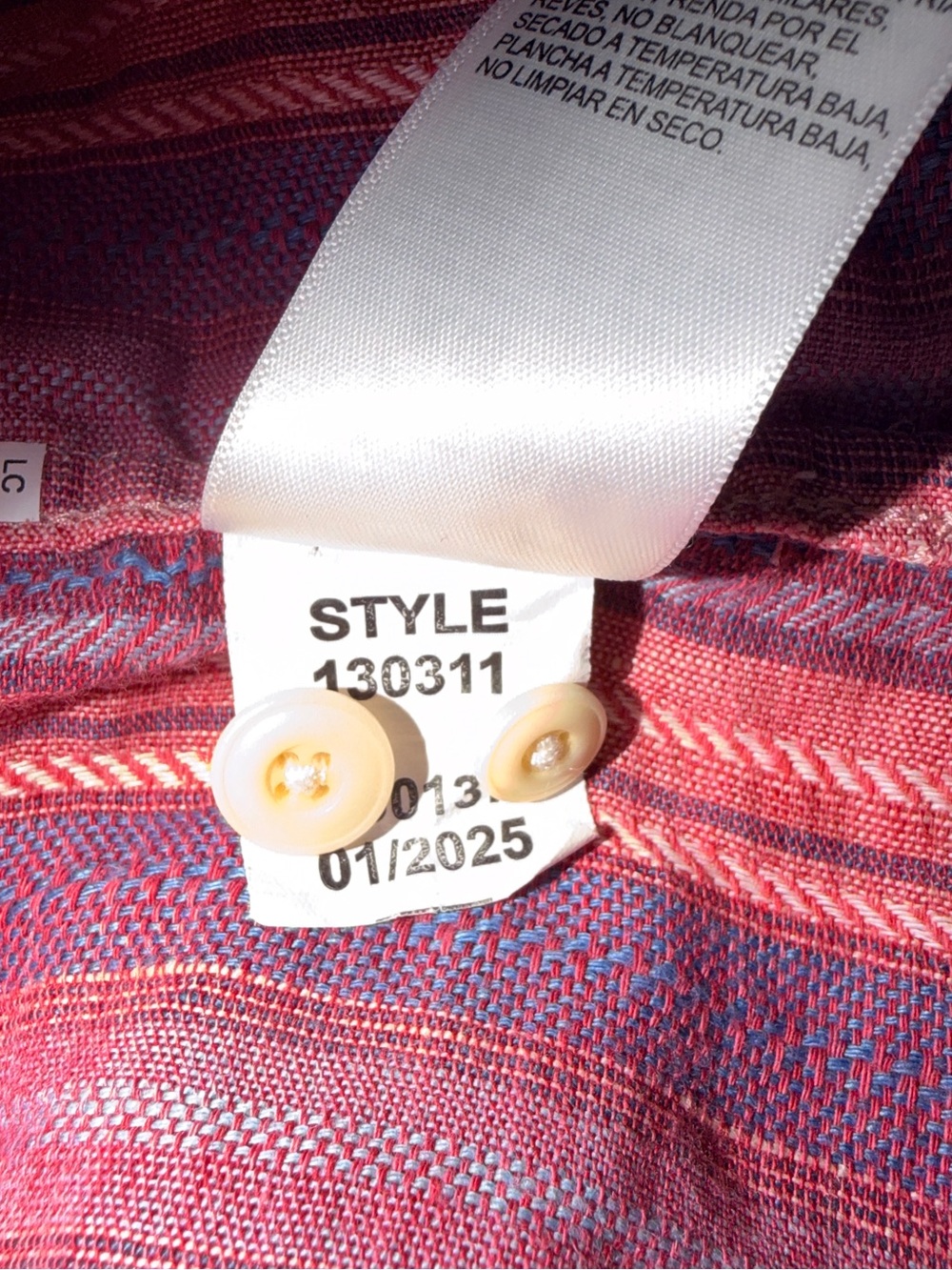 Lucky Brand Camp Collar Linen Blend Cabana Shirt XXL - Picture 11 of 14
